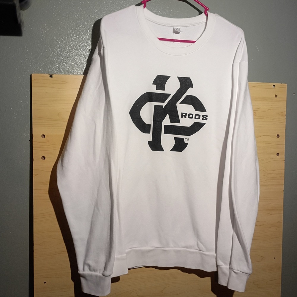 Alternative UMKC Roos Sweatshirt Mens Size L White Graphic Pullover